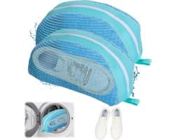 Famanu – Schoenwaszakken - waszak - waszak - sneakers - herbruikbare schoenentas - sneakers - waszak met antislip ritssluiting - voor alle soorten schoenen - sector-blauw