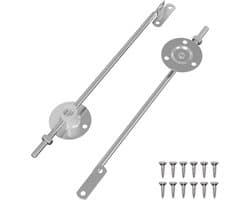 vidaXL - Deksel - ondersteuningsscharnier - 2 - pcs - Zilver - 194 - x - 36 - x - 18 - mm