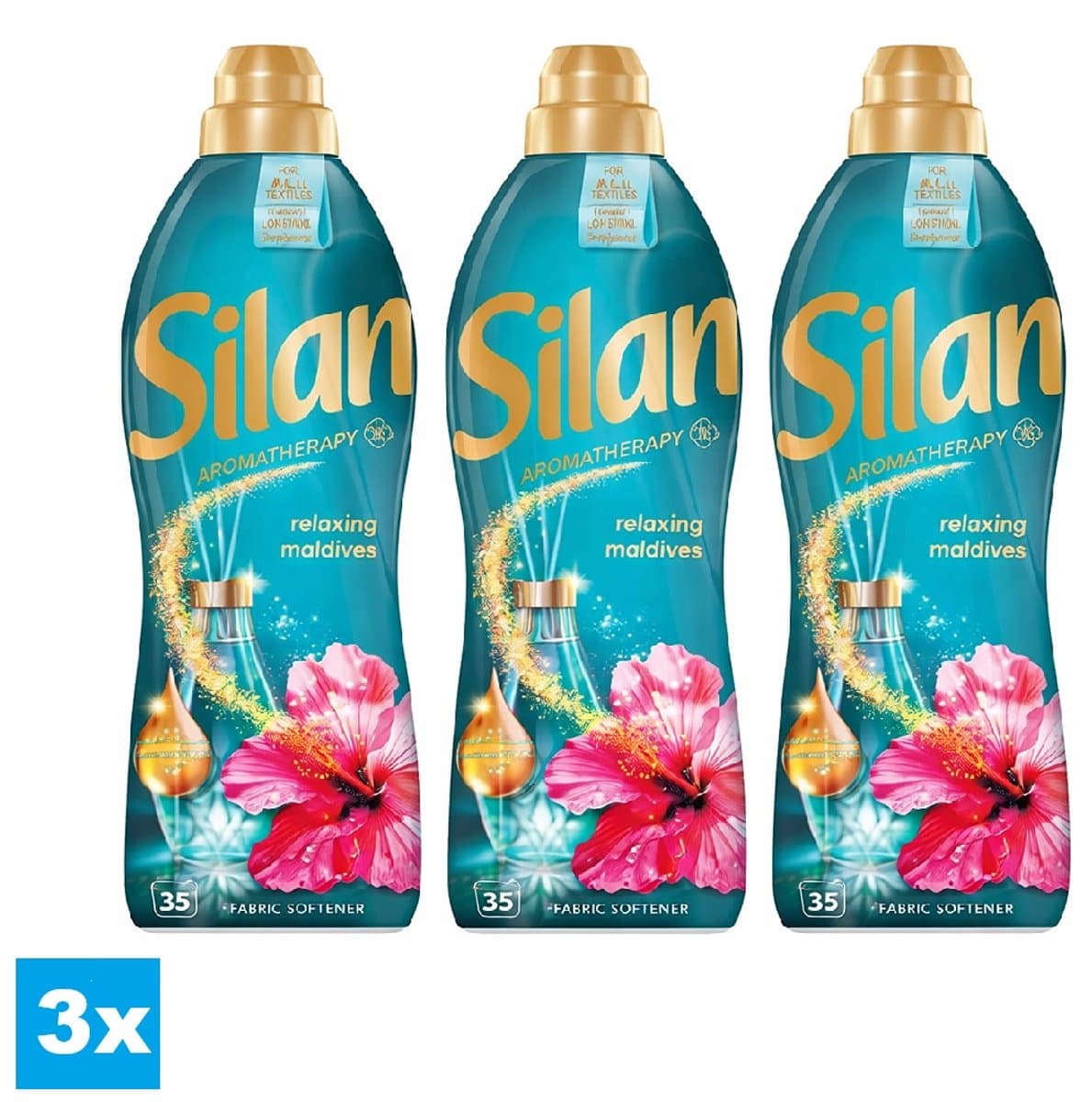 Silan Aromatherapy Relaxing Maldives Wasverzachter – 3 x 770 ml – 105 Wasbeurten – Langdurige Geur — afbeelding 1
