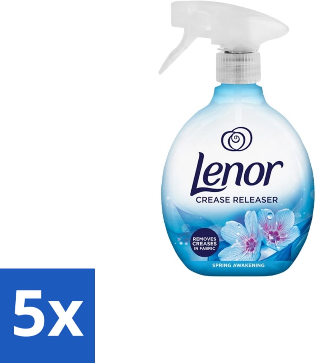 Lenor – Crease Releaser Spray – Spring Awakening – Kreukverwijderaar & Textielverfrisser – 500 ml - Bulkverpakking - 5 stuks — afbeelding 1