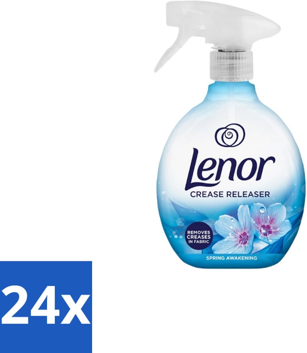 Lenor – Crease Releaser Spray – Spring Awakening – Kreukverwijderaar & Textielverfrisser – 500 ml - Voordeelverpakking - 24 stuks — afbeelding 1