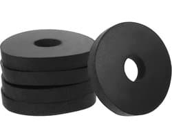 Rubberen Schijven - Afstandhouders Bussen - Trillingen Dempen - Neopreen Materiaal - 25x6.4mm Buitenkant - Zwart