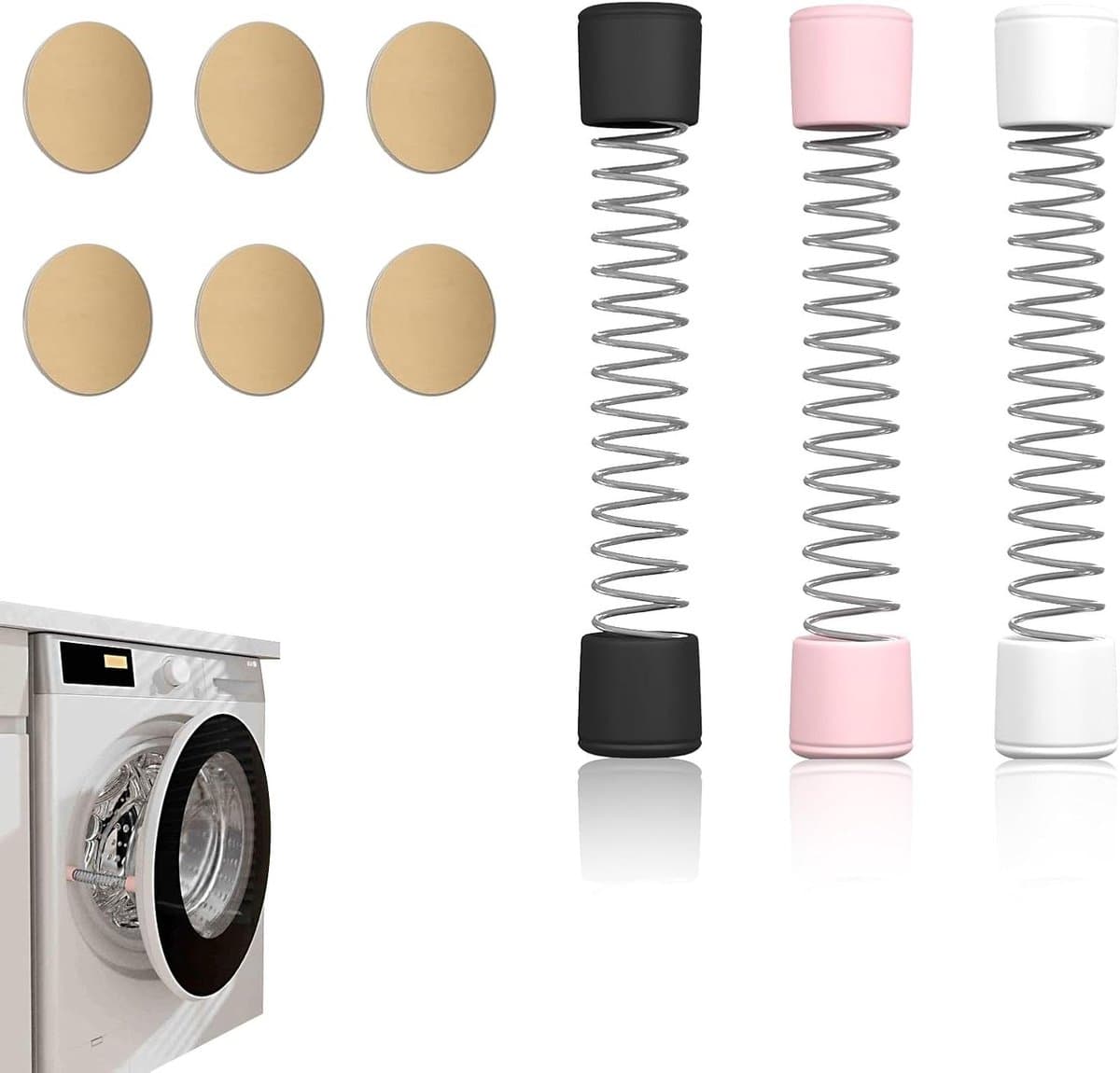 Deur houder voor voorladers - Magneet steun, 6 magnetische platen, eenvoudig te installeren, deur open houden, wasmachine accessoire. — afbeelding 1