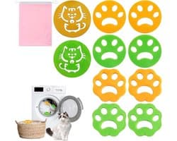 Huisdierhaarverwijderaar set - 10 siliconen pluisverwijderaars met waszak - katten- en hondenhaar verwijderaar - herbruikbaar - voor kleding, beddengoed, dekens.