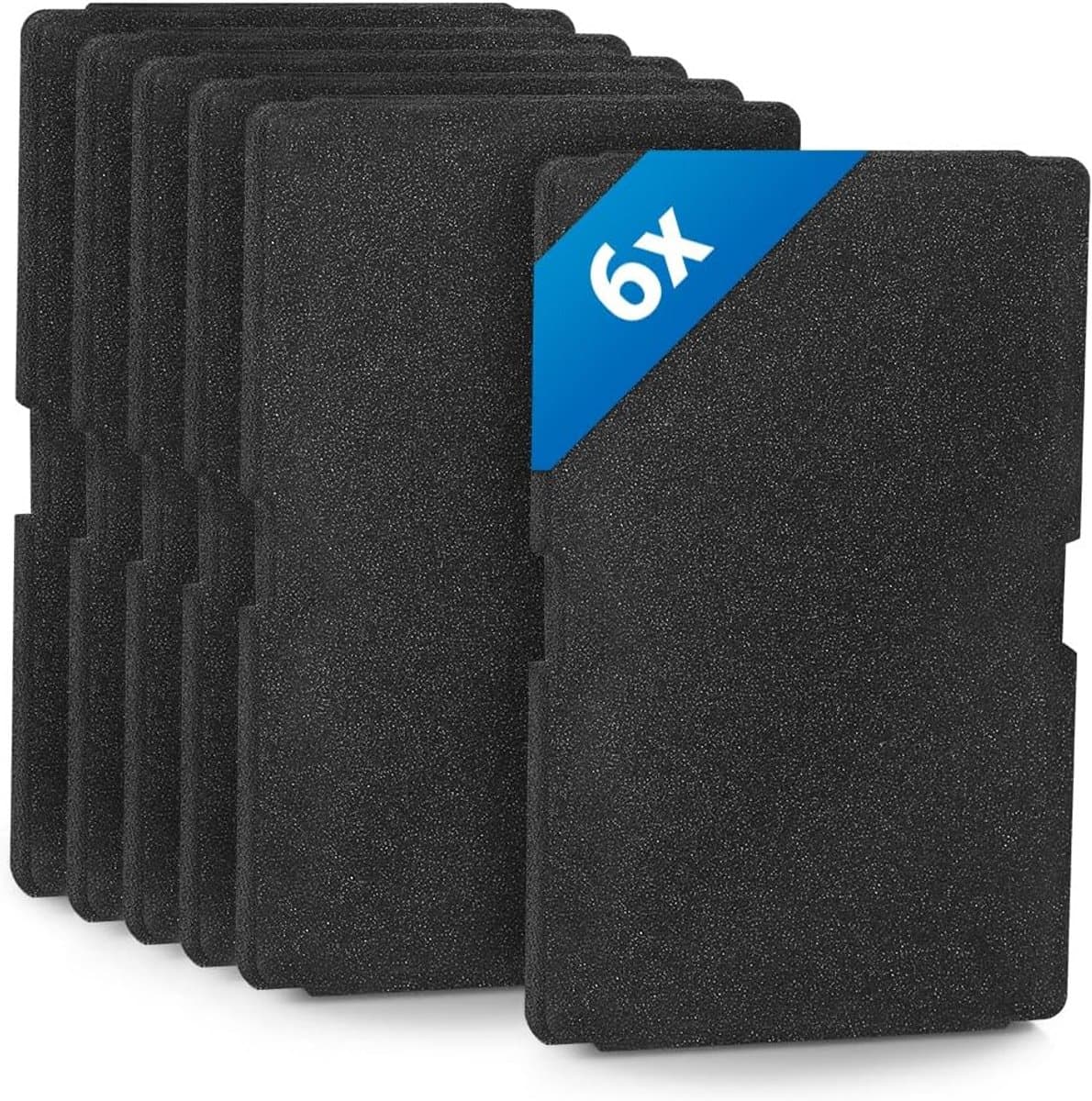 OIMG Set van 6 filters - geschikt voor wasdrogers voor Beko Grundig Blomberg ElektraBregenz Filter - 240 x 155 x 11 mm - Droger basisfilter - sponsfiltermat - condensdroger pluizenfilter schuimfilter spons - Pluisfilter voor condensdroger — afbeelding 1