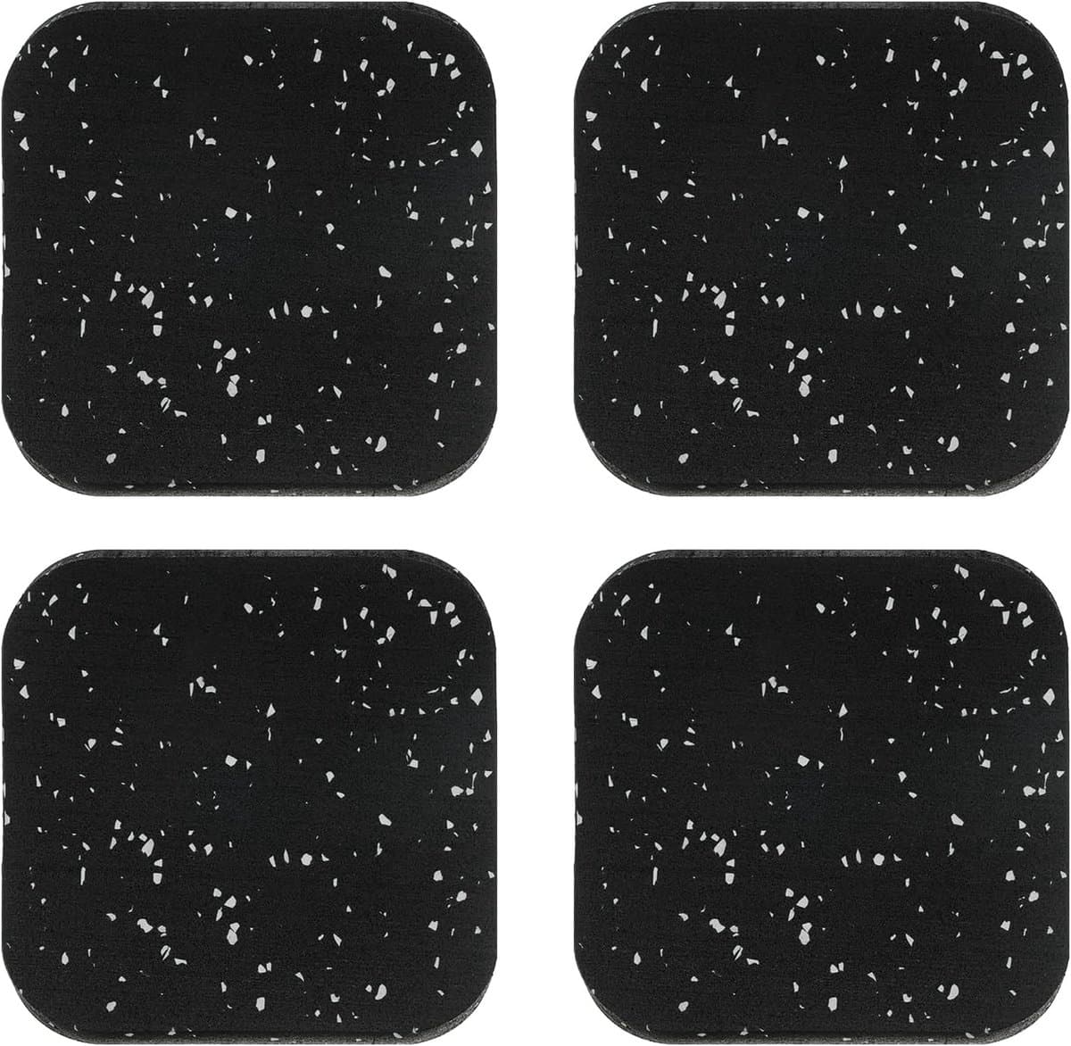 Beschermende loopbandmat - 4 stuks - Schokabsorberende pads - Anti-vibratie rubberen voetmatten voor wasmachine - Geschikt voor trainingsapparatuur - 10 x 10 x 1 cm — afbeelding 1