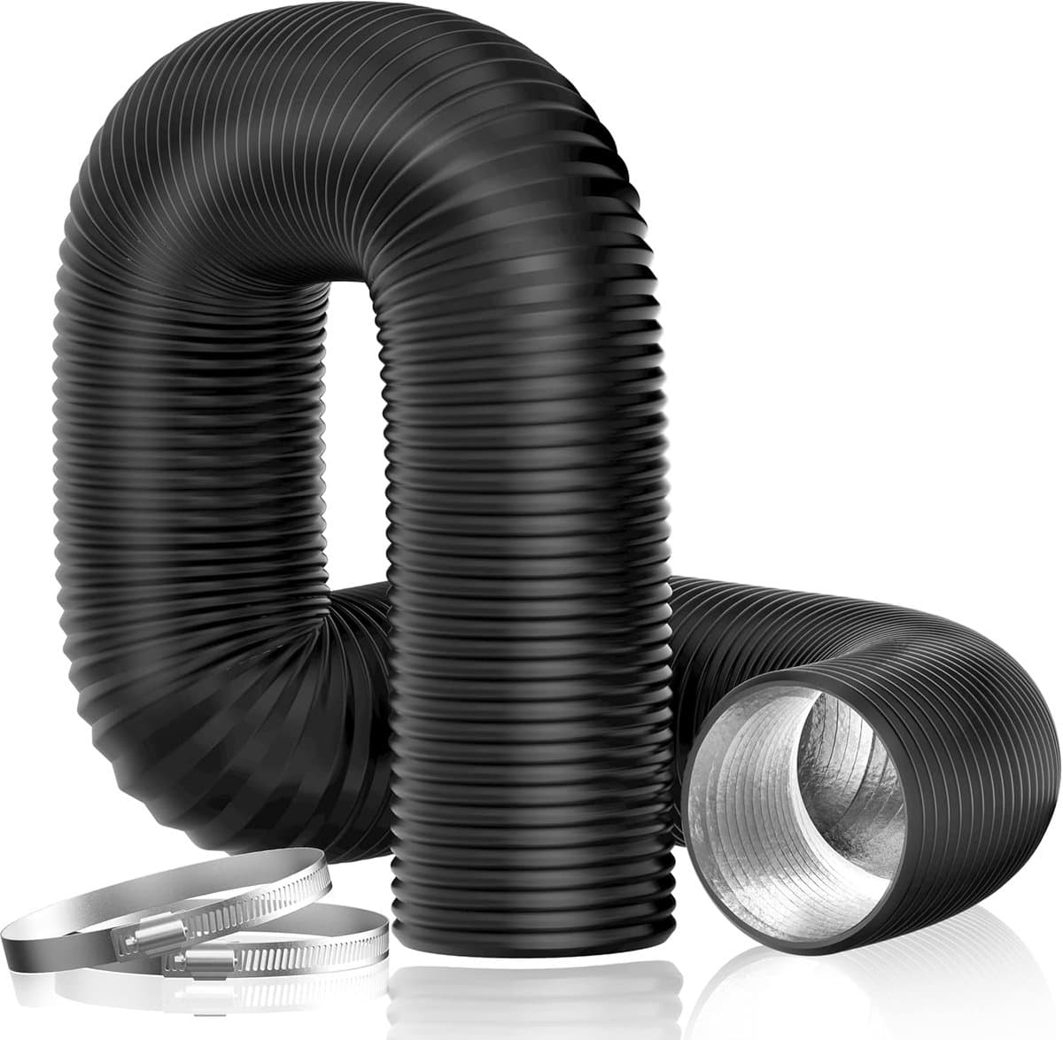 150mm Aluminium Luchtafvoerslang - 5 Meter - Flexibel Afzuigkap Wasdroger Lucht Afvoer Slang - Flexibele Ventilatieslang Buis — afbeelding 1