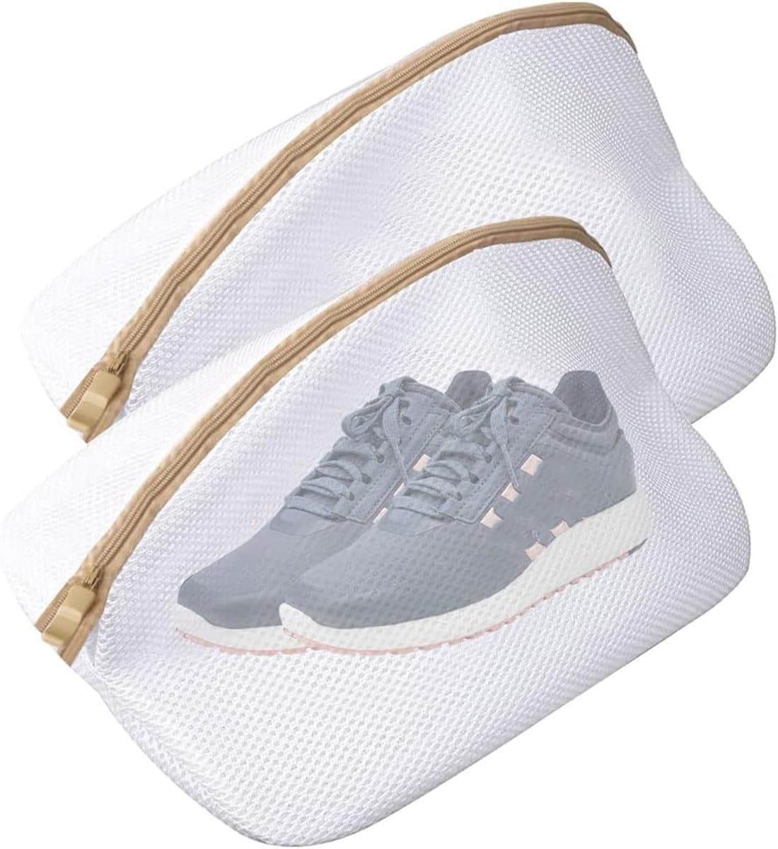 Waszak - Packing Cubes - Wasnet - Waszak Schoenen - Waszakjes Met Rits - Packing cubes met compressierits - Herbruikbaar - 2 stuks - Beschermt schoenen - Kleding — afbeelding 1