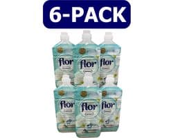 Nenuco Wasverzachter Flor 6-Pack - Inhoud per flacon 1050ml - Circa 59 x wassen per flacon
