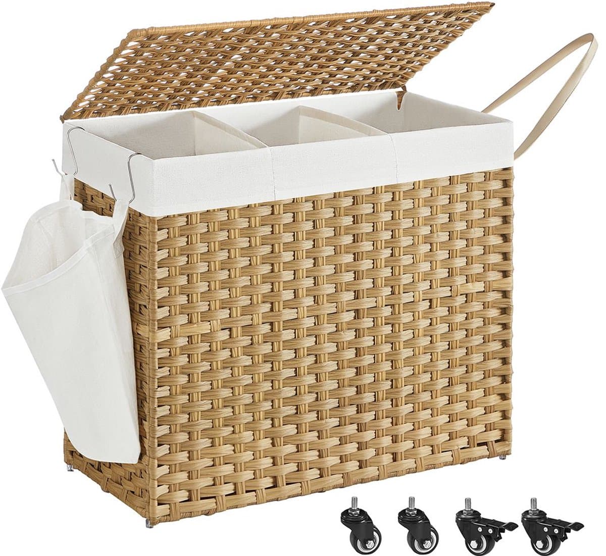 Wasmand - Met Afneembaar Deksel - Natuurlijke Kleur — afbeelding 1