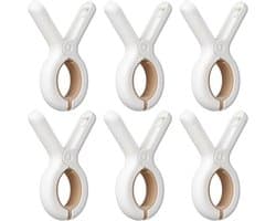 EXCITAT Wasknijpers - Grote badhanddoekklemmen - Strandhanddoekklemmen - Sterke handdoekklemmen - Winddichte handdoekklemmen - Geschikt voor dagelijkse was, strandlakens, dikke kleding, badhanddoeken, beddengoed - 6-pack — afbeelding 1