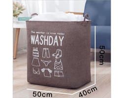 SUNMOOL Wasmand - Waszak - Laundry bag - Laundry basket - Opvouwbaar - 100 Liter - Bruin