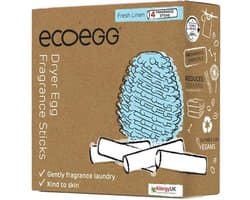 EcoEgg Dryer Egg Navulling - Fris linnen (blauw) - Navulbaar - 40 Droogbeurten - Wasdroger