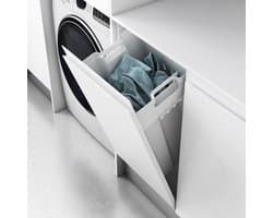 Eleganca uitneembare wasmand - 50L - wit - hoge kwaliteit kunststof - eenvoudig te monteren - met bevestigingsmateriaal