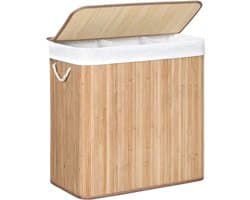 MAZAZU Wasmand met 3 secties - Katoen - Bruin - 60x40x61.5