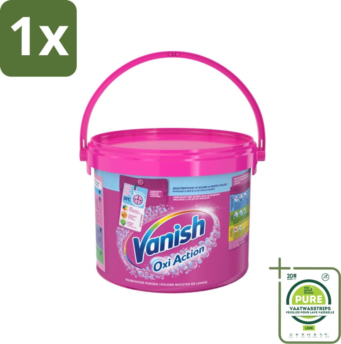 1 x Vanish Oxi Action - Vlekkenverwijderaar - Wasbooster - Gekleurde Was - 2.7 Kg - Vlekkenverwijderaar - Wasbooster - Gekleurde Was - Wasmiddel - Vlekken Verwijderen — afbeelding 1