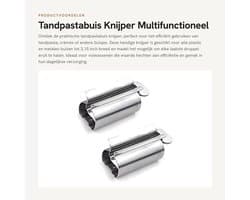 Dailygoods- Tandpastabuis Knijper 2 Stuks - Roestvrij Staal - Multifunctioneel - Handig in Gebruik - Duurzaam - Geschikt voor Buis van 3,15 Inch - Tandpastadispencer