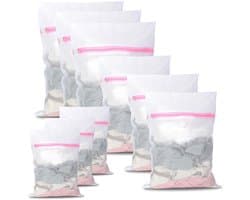 Dailygoods - Wasnet waszak, 9-delige set wasmachinetas, herbruikbaar, om vervorming en vouwen te voorkomen, geschikt voor het scheiden van bovenkleding, overhemden, ondergoed, schoenen