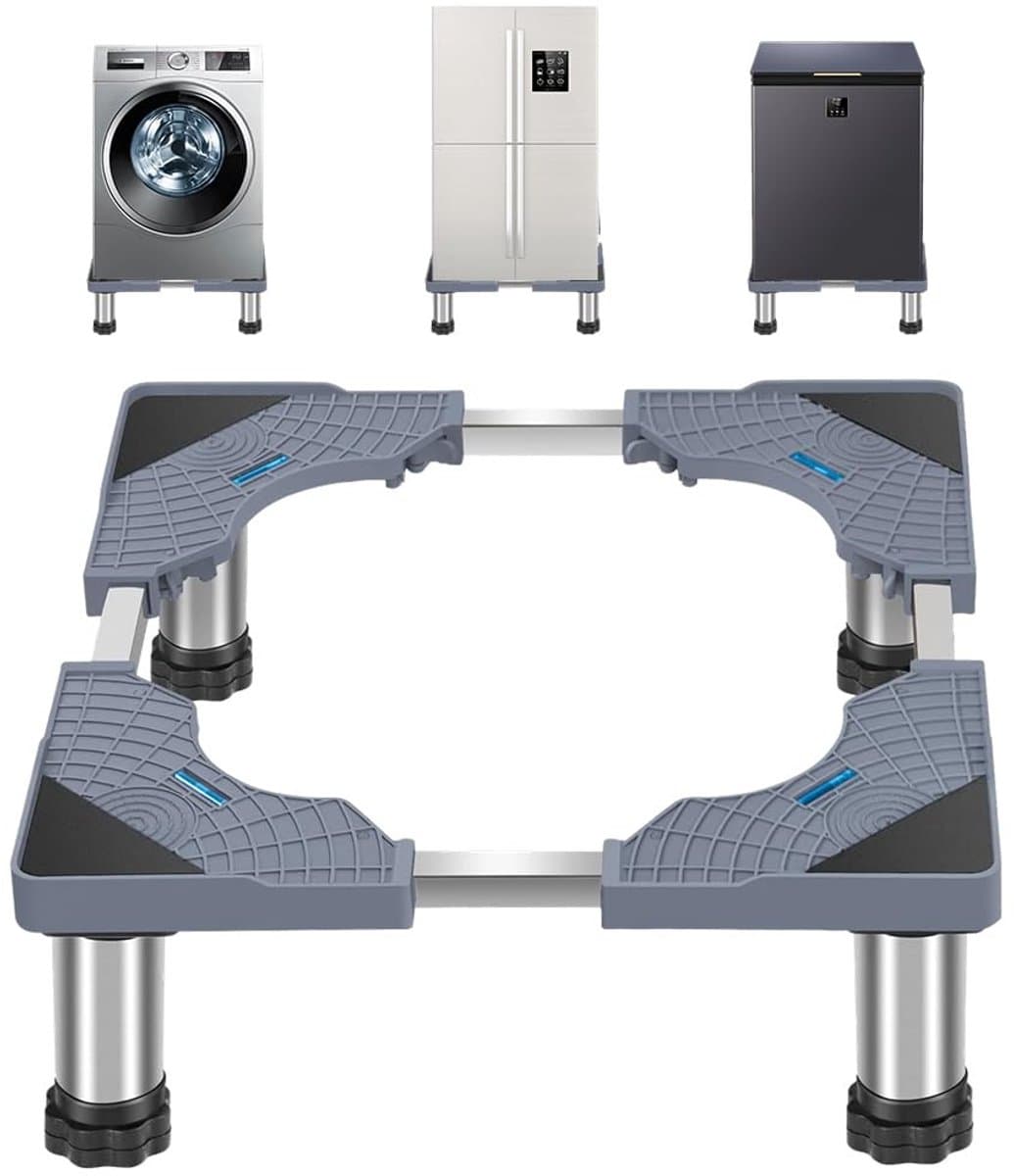 Dailygoods - Wasmachine-sokkel onderstel met 4 poten - Verstelbare sokkel voor wasmachine en droger — afbeelding 1