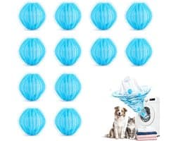 Herbruikbare Anti-Pluisballetjes 12 Stuks - Blauw - Verwijdert Dierenharen - Geschikt voor Alle Wasmachines - ShopVlot