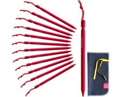 Aluminium Grondanker - Matrood - 23 cm - Lichtgewicht Y-Hering - Voor Kampeerders