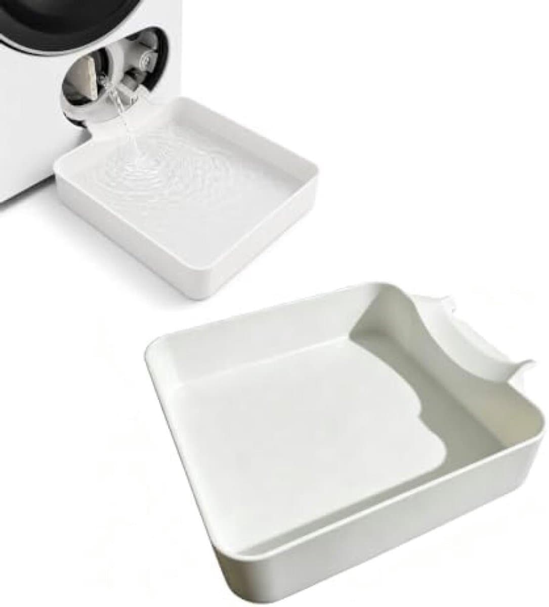 Afvoerbak voor Wasmachines - Lekbak voor Wasmachines - Wasmachine Opvangbak - Eenvoudige Installatie - Voor Wasmachine en Vaatwasser - Voor Kelders, Appartementen, Stacaravans, Garages en Huurwoningen - Wit — afbeelding 1