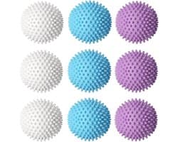 9 stuks wasballen, herbruikbare wasbal voor wasmachine, drogerballen, wasbal voor pluizige was