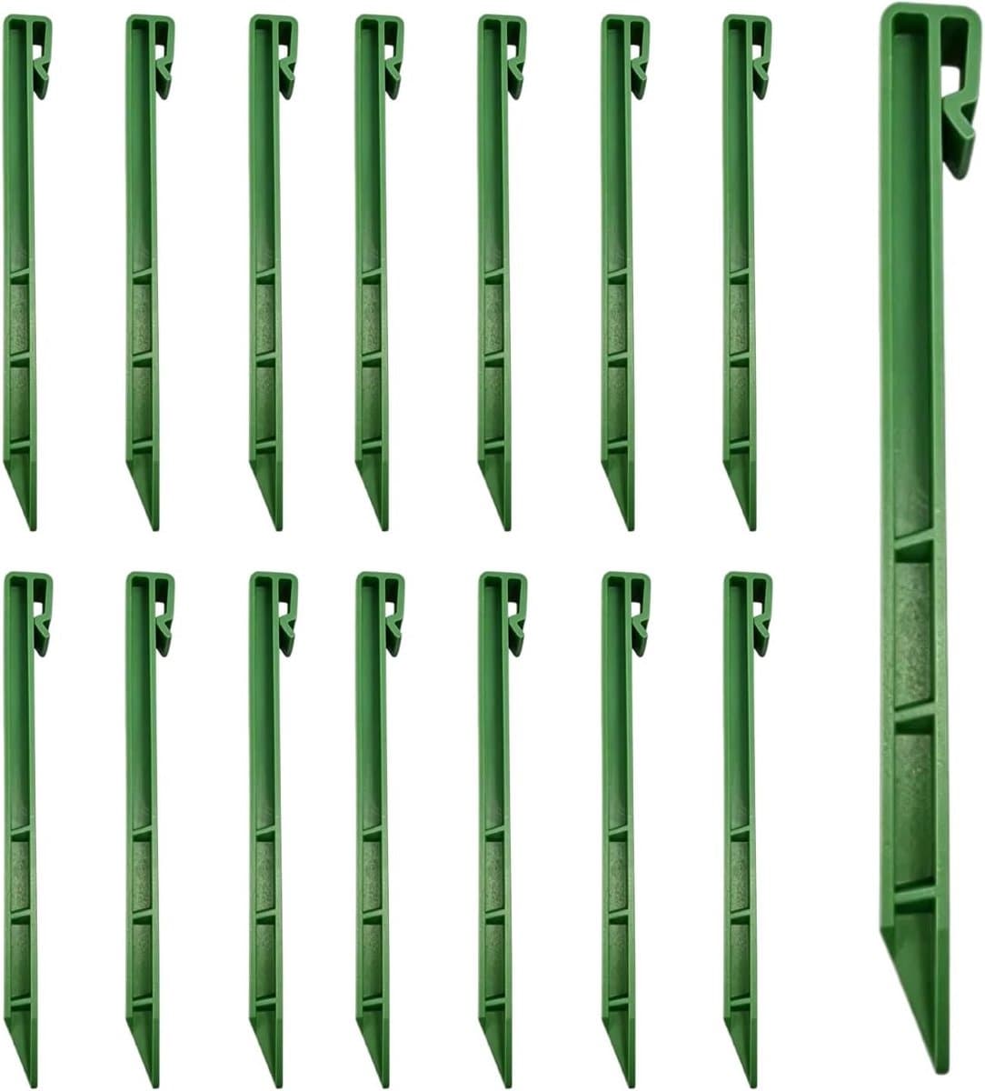 Kunststof Grondankers - Groen - 24 cm - Robuuste Haringen met Weerhaken - Voor Tuin, Camping en Outdoor — afbeelding 1