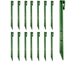 Kunststof Grondankers - Groen - 24 cm - Robuuste Haringen met Weerhaken - Voor Tuin, Camping en Outdoor