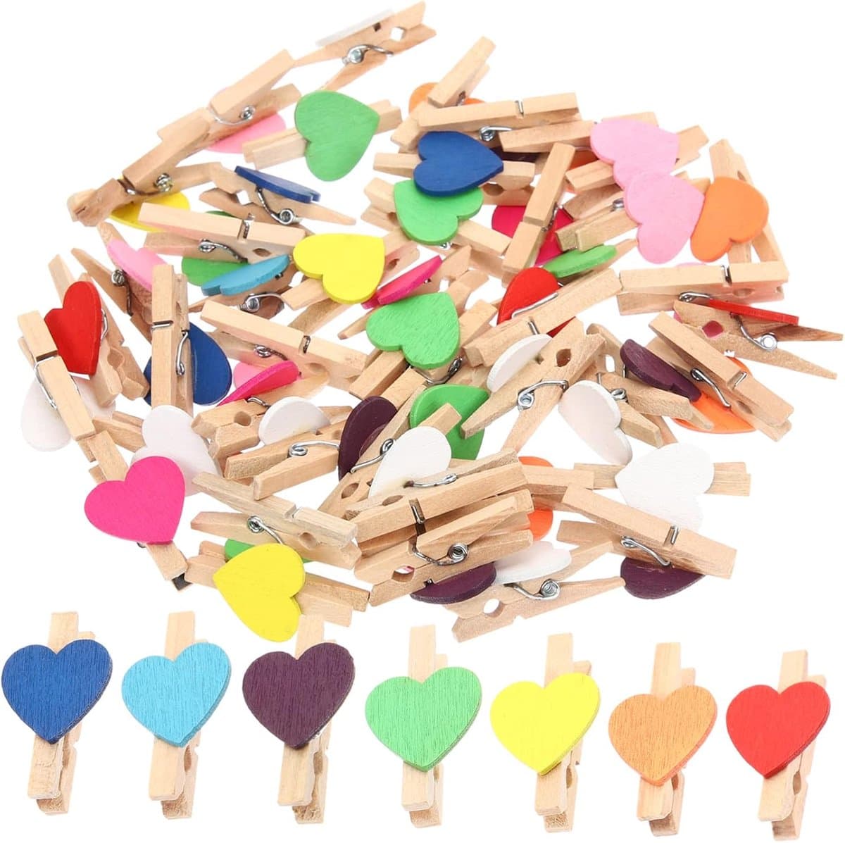Mini Wasknijpers - Houten Clips Decoratie - Foto Decoratie Ambachten - Lichtgewicht Stevig - 3 x 1.8 x 0.9 cm — afbeelding 1