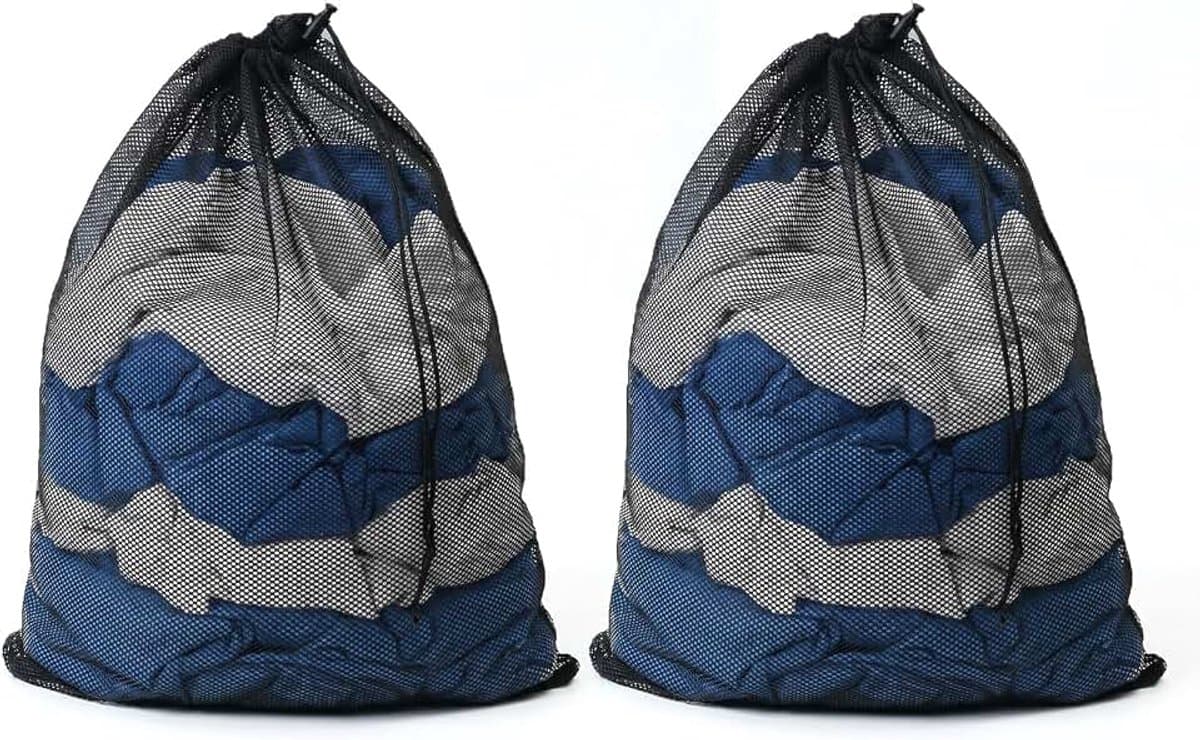 Waszakken 70 x 90 cm, fijnmazige waszak wasmachine met trekkoord, groot wasnet voor wasmachine, herbruikbare waszak voor beddengoed, knuffeldieren en kleding (zwart) — afbeelding 1