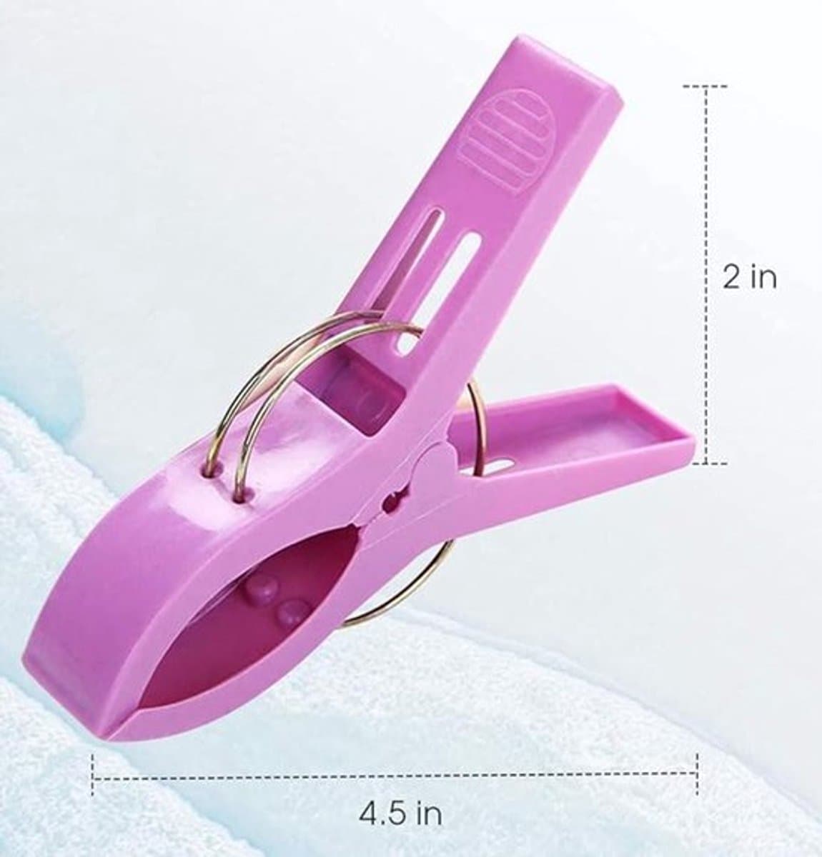 Stevige handdoekclips voor strandstoelen, clips voor zwembadafdekkingen, plastic kledingclips voor op cruiseschepen, verpakking van 12 stuks — afbeelding 1