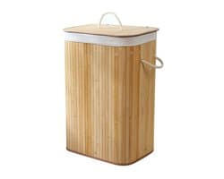 CALICOSY - Rechthoekige bamboe wasmand 70L - H60 cm