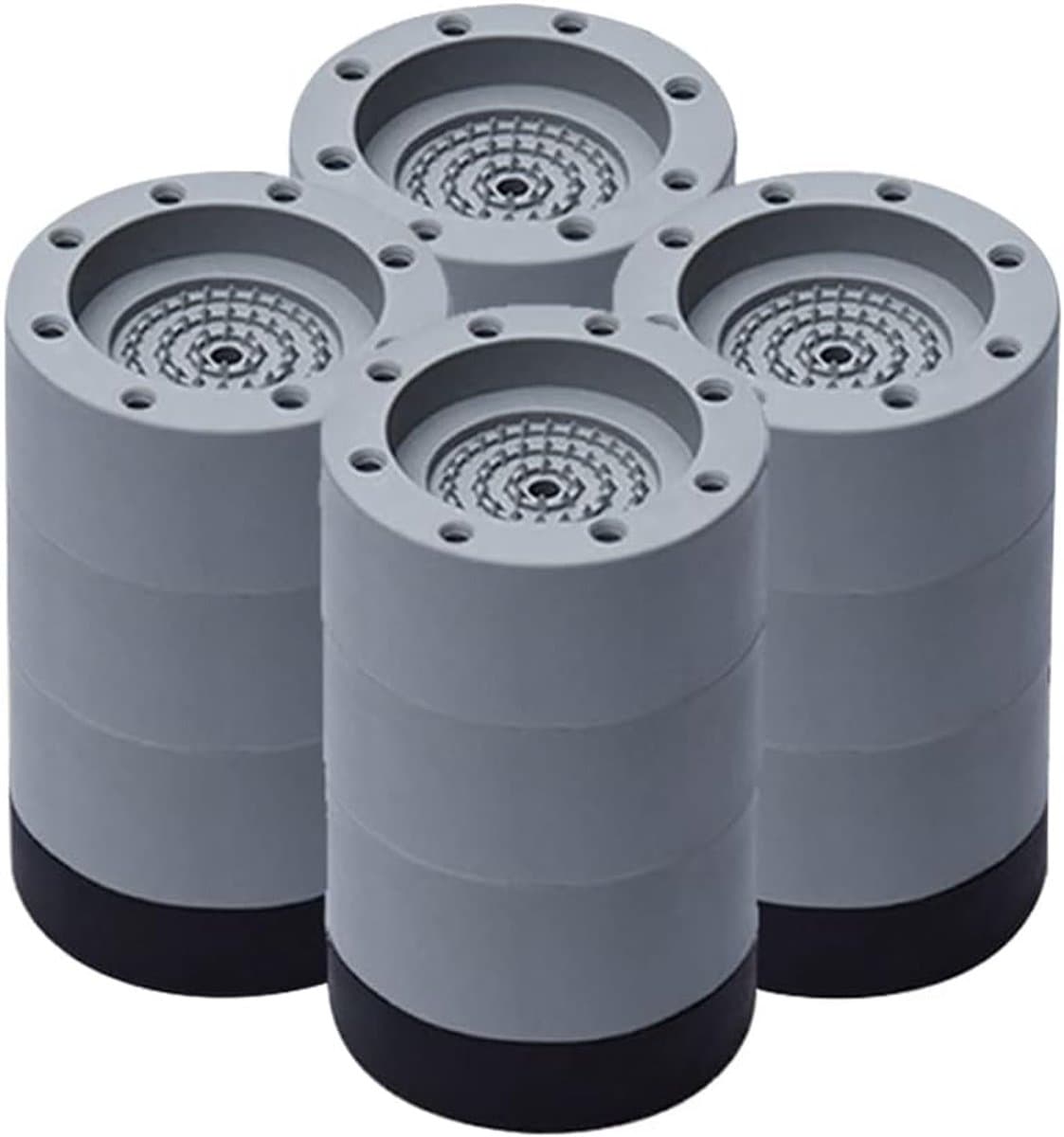 Wasmachine Voeten Dempers - Anti Vibratie Matjes - 4 Stuks 8.5cm - Rutschfeste Rubber Onderleggers - Voor Wasmachine Droger Vaatwasser - Zwart — afbeelding 1