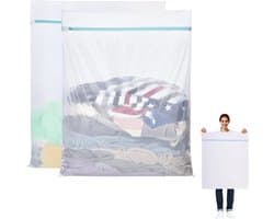 Thijox - Waszakken Groot 60x80 cm, 2 Stuks Wasnetten met Ritssluiting voor Fijne Was, Ondergoed, Sokken, Gordijnen, Fleecedekens, Beddengoed