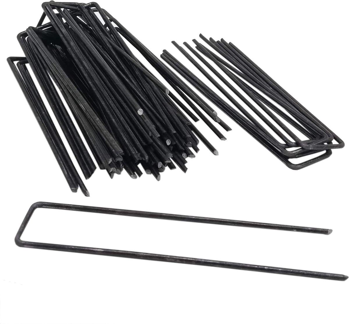 Grondankers U-vorm - Tentharingen Tuinankers - Tuinieren Bodemvast - Gegalvaniseerd Staaldraad - 150 x 25 mm - Zilver — afbeelding 1