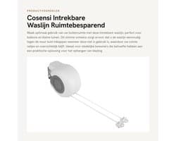 Dailygoods- Waslijn Uittrekbaar 13 Meter - Ruimtebesparend - Wandmontage - Draagbaar - Geschikt voor Balkon - Gemaakt van ABS/PVC - Kledinglijn
