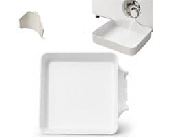 Lekbak Wasmachine - 2-Delige Set - Wateropvangbak - Opvangbak - Universele Wasmachine Lekbak - Afvoerbak Voor Wasmachines - 17.8 × 17.8 × 5 Cm - Eenvoudig Te Installeren - Afvoerbak - Geschikt Voor Appartementen, Garages En Huurwoningen - Wit