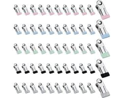 50 Stuks RVS Wasknijpers, Multifunctionele Klemmen, Antislip Metalen Klemmen voor Kleding, Handdoeken, Voedselverpakking en Foto's