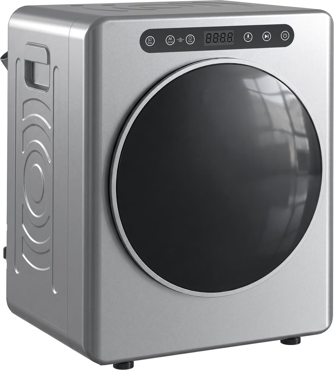HOMCOM Mini Wasdroger - 3kg Laadvermogen - Luchtafvoerdroger-6 droogstanden- 1000W - Vrijstaand - Zilver — afbeelding 1