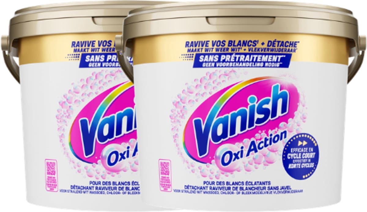 Vanish Oxi Action Vlekverwijderaar Poeder White – 2x 2,7 kg – 5,4 kg – Voordeelverpakking — afbeelding 1