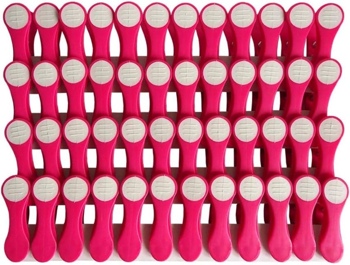 48 wasknijpers Soft Grip Soft Touch Softtouch (roze, wit) — afbeelding 1
