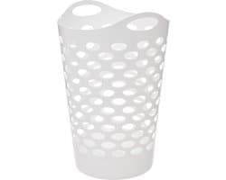 5Five Flexibele wasmand/opbergmand - rond - wit - 75 liter - D41 x H66 cm — afbeelding 1