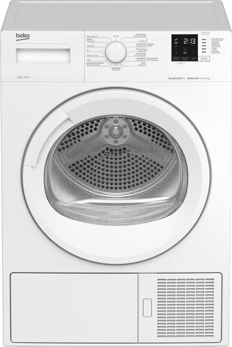 Beko DF8412TA0W - RecycledDry™ - Warmtepompdroger - NL/FR — afbeelding 1