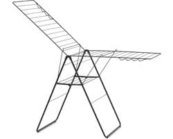 Brabantia HangOn Droogrek 25m - Inklapbaar Wasrek - Matt Black