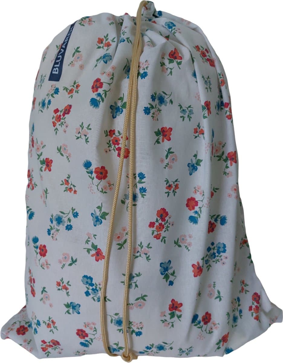 Bluvardi katoenen waszak -L- met trekkoord - Flowers — afbeelding 1