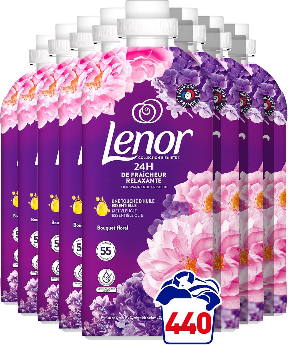 Lenor Wasverzachter Bloemenboeket - 8 x 1155 ml — afbeelding 1