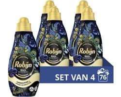 Robijn - Vloeibaar Wasmiddel -Klein & Krachtig - Beautiful Mystery - 4 flessen - 76 wasbeurten - Voordeelverpakking