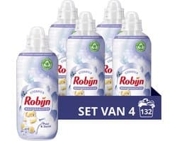 Robijn Classics Puur & Zacht Wasverzachter - 4 x 33 wasbeurten - Voordeelverpakking