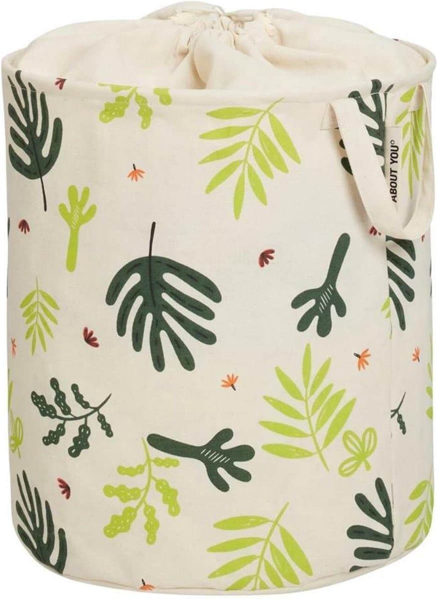 About You - Opvouwbare wasmand met bladeren - 38 x 38 x 40 cm — afbeelding 1